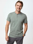 Men's Short Sleeve Henley | Mercury Green | Fresh Clean Threads