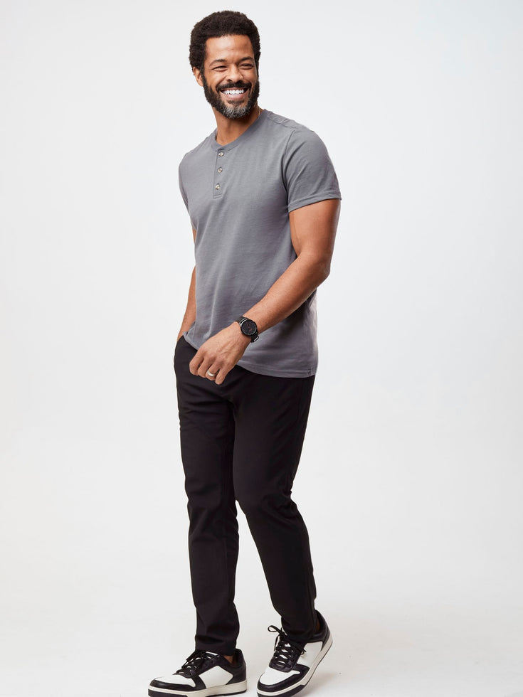 Slate Short Sleeve Henley | Men's Styles | Fresh Clean Threads