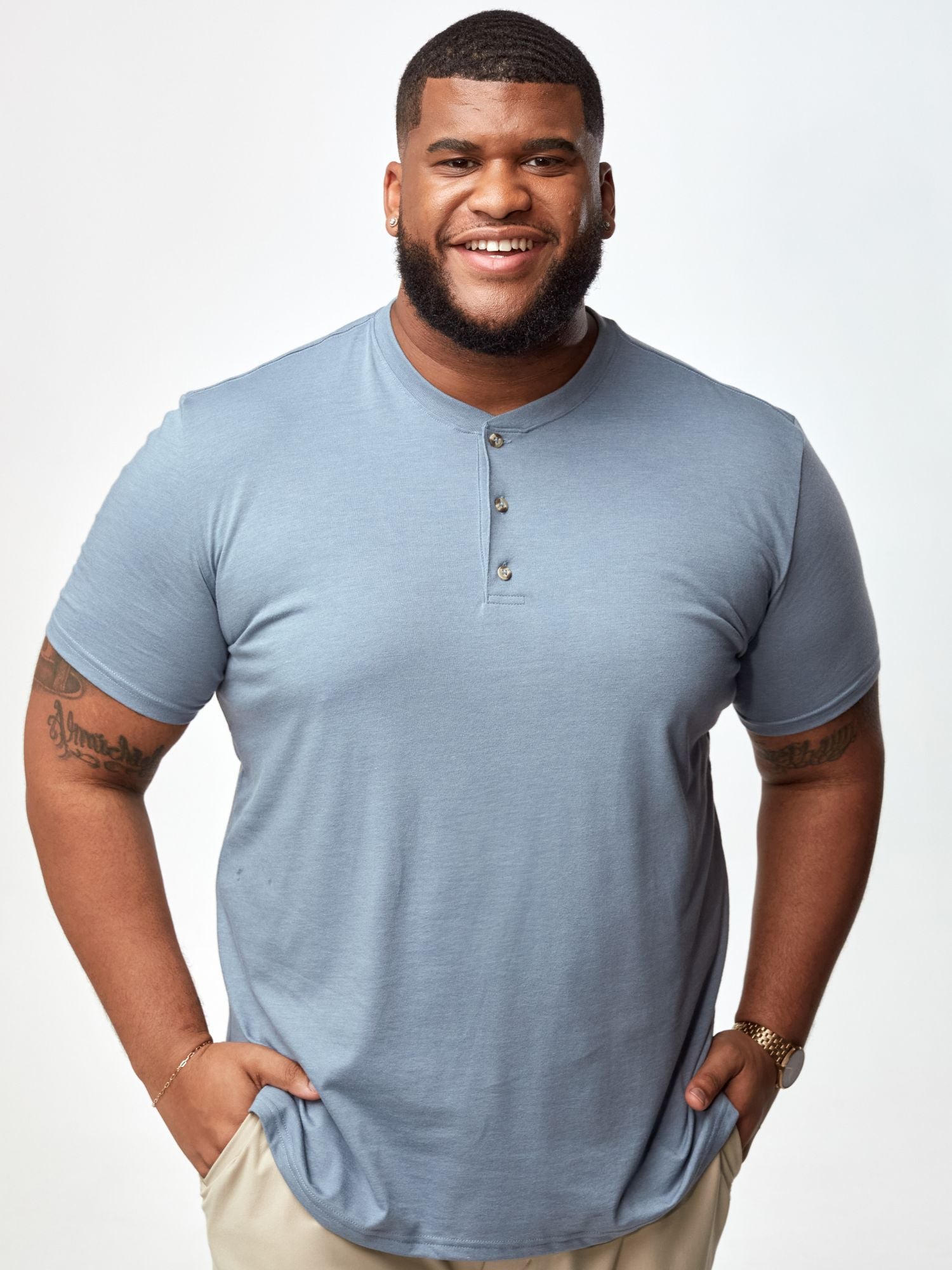 Henley Camicia Uomo A Maniche Corte – Tessuto Cationico Dry-fit, Slim, 3 Bottoni – Effetto Bicolore, Traspirante E Morbida – Ideale Per Sport E Tempo Libero