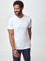 Men's Short Sleeve Henley in White | Fresh Clean Threads