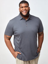 Steven is 6', 275lbs and wears a size 3xl # Torrey Polo | Slate | Fresh Clean Threads