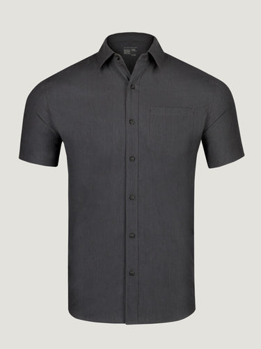 Charcoal Short Sleeve Stretch Button Up Charcoal Short Sleeve Stretch Button Up