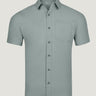 Mercury Green Short Sleeve Stretch Button Up | Fresh Clean Threads