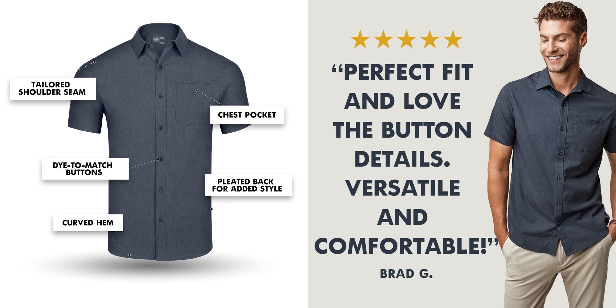 Short Sleeve Stretch Button Up Features + Review | Fresh Clean Threads