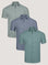 Cool Tones Short Sleeve Button Up 3-Pack | Fresh Clean Threads