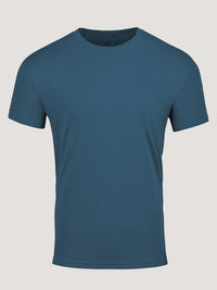 Sea Blue Crew Neck T-Shirts | Best Plain Undershirts