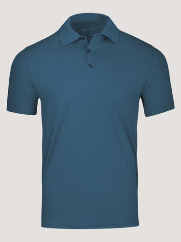 Sea Blue Men's Polo Shirts | Ultra Soft Collared Shirts