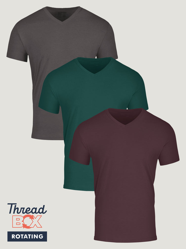 Seasonal Colors V-Neck | November ThreadBox Rotating Colors V-Neck Tee | Fresh Clean Threads