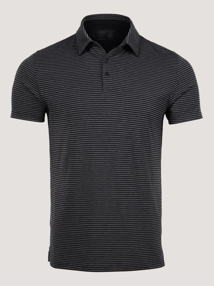 Men's Polos | Super Soft Striped Performance Polo | Fresh Clean Threads