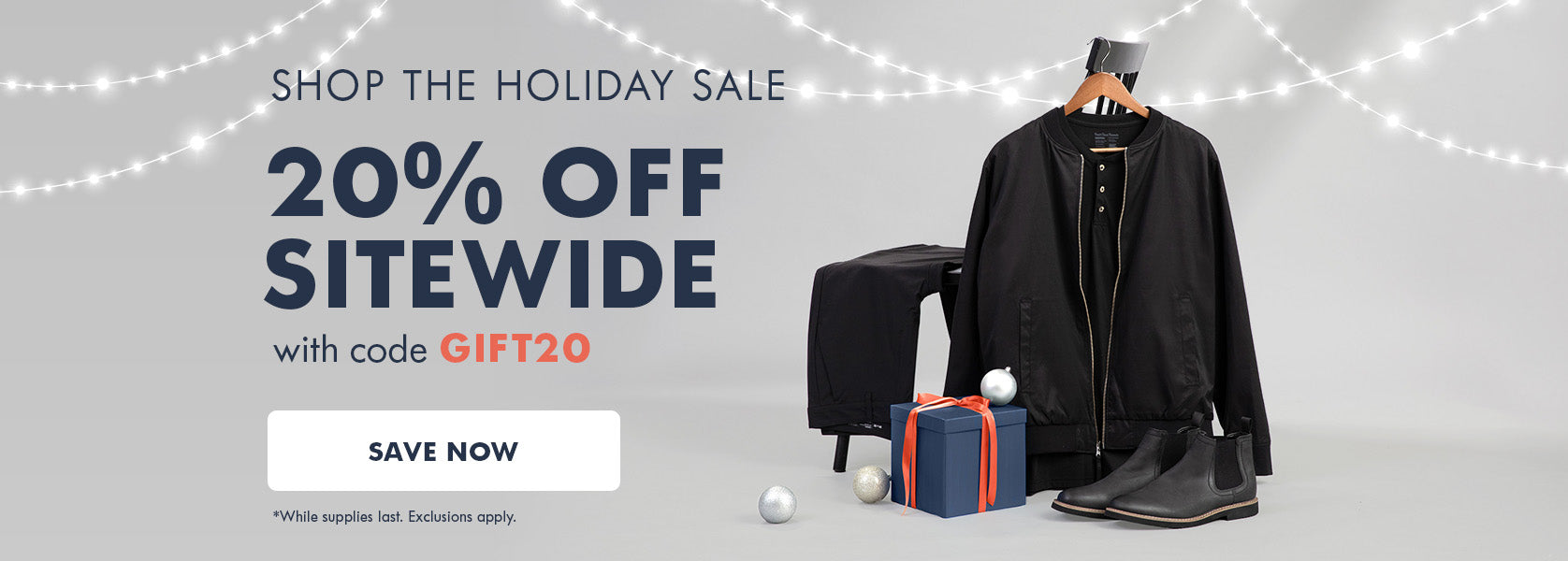 Holiday Sale | 20% off Site Wide at Fresh Clean Threads