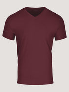 Burgundy V-Neck| Men's Tees at Fresh Clean Threads