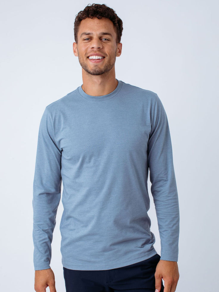 Men's Long Sleeves | Wedgewood Blue | Fresh Clean Threads