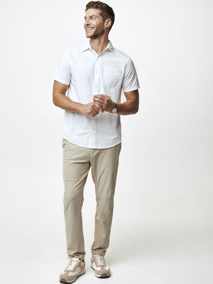 White Button Up Shirt Short Sleeve Giorgio Armani Short-sleeve
