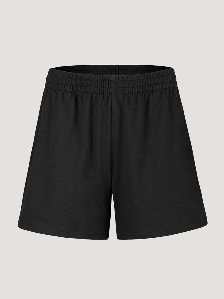 Women's Black Terry Lounge Shorts Fresh Clean Threads