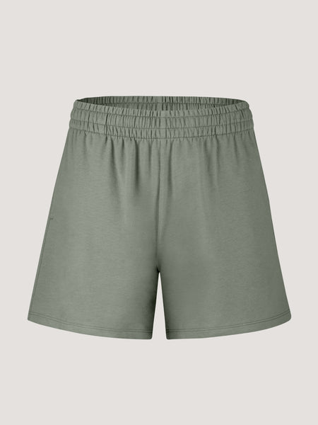 Women's Mercury Green Terry Lounge Shorts