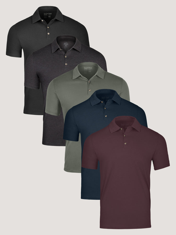 Winter Essentials Polo 5 Pack Fresh Clean Threads