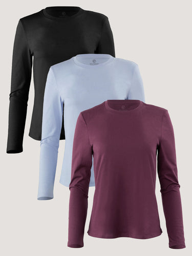 Women's Eclipse Long Sleeve Crew 3-Pack