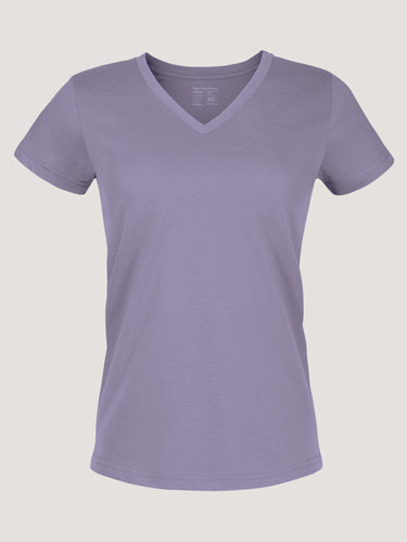 Best Women's Tees at Fresh Clean Threads | Women's V-Necks Now Available in Flint Purple