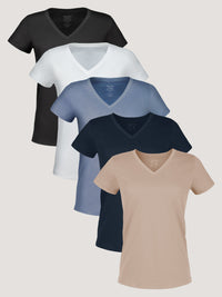 Best Sellers 5-Pack | Women's V-Neck Tees | Fresh Clean Thread