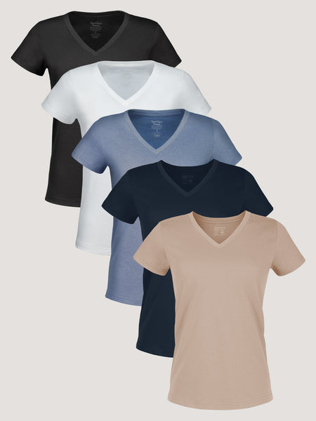 Women's Best Sellers V-Neck 5-Pack