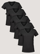 Women's V-Neck All Black 5-Pack | Fresh Clean Threads