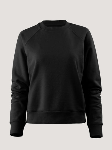 Women's Crew Sweatshirt in Black | Fresh Clean Threads