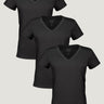 Women’s All Black V-Neck 3-Pack Tees | Subscription Packs at Fresh Clean Threads