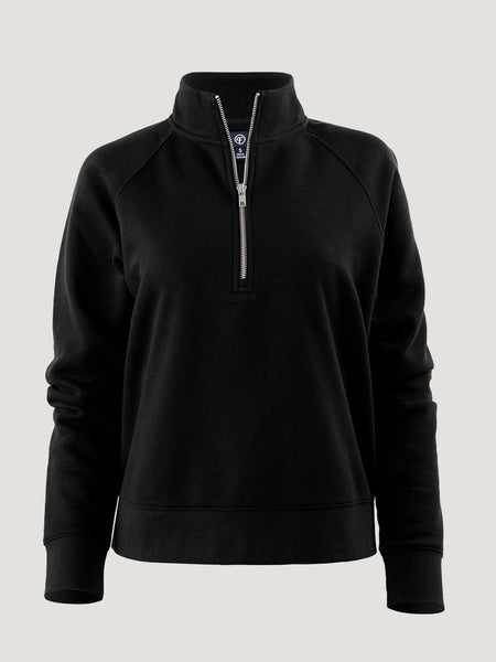 Women's Black Half Zip