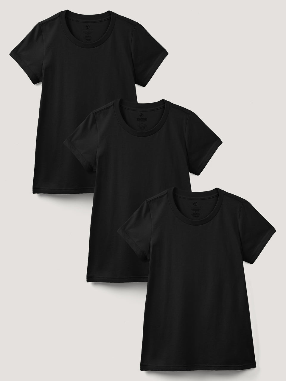 Women’s All Black 3-Pack Tees | Fresh Clean Threads
