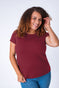 Women's Cosmic Red Crew Neck | Fresh Clean Threads