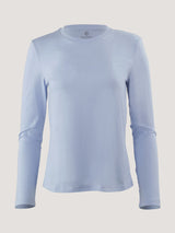 Women's Long Sleeve Crew Neck in Icicle | Fresh Clean Threads