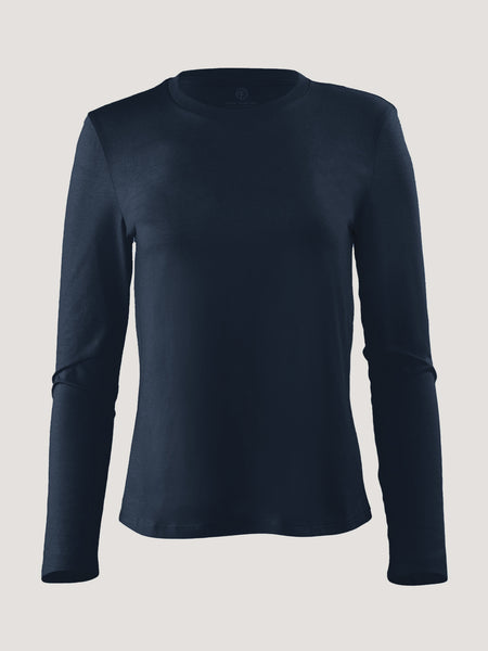 Women's Dark Navy Long Sleeve Crew