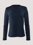 Women's Long Sleeve Crew Neck Shirts in Dark Navy | Tailored fit, top to bottom