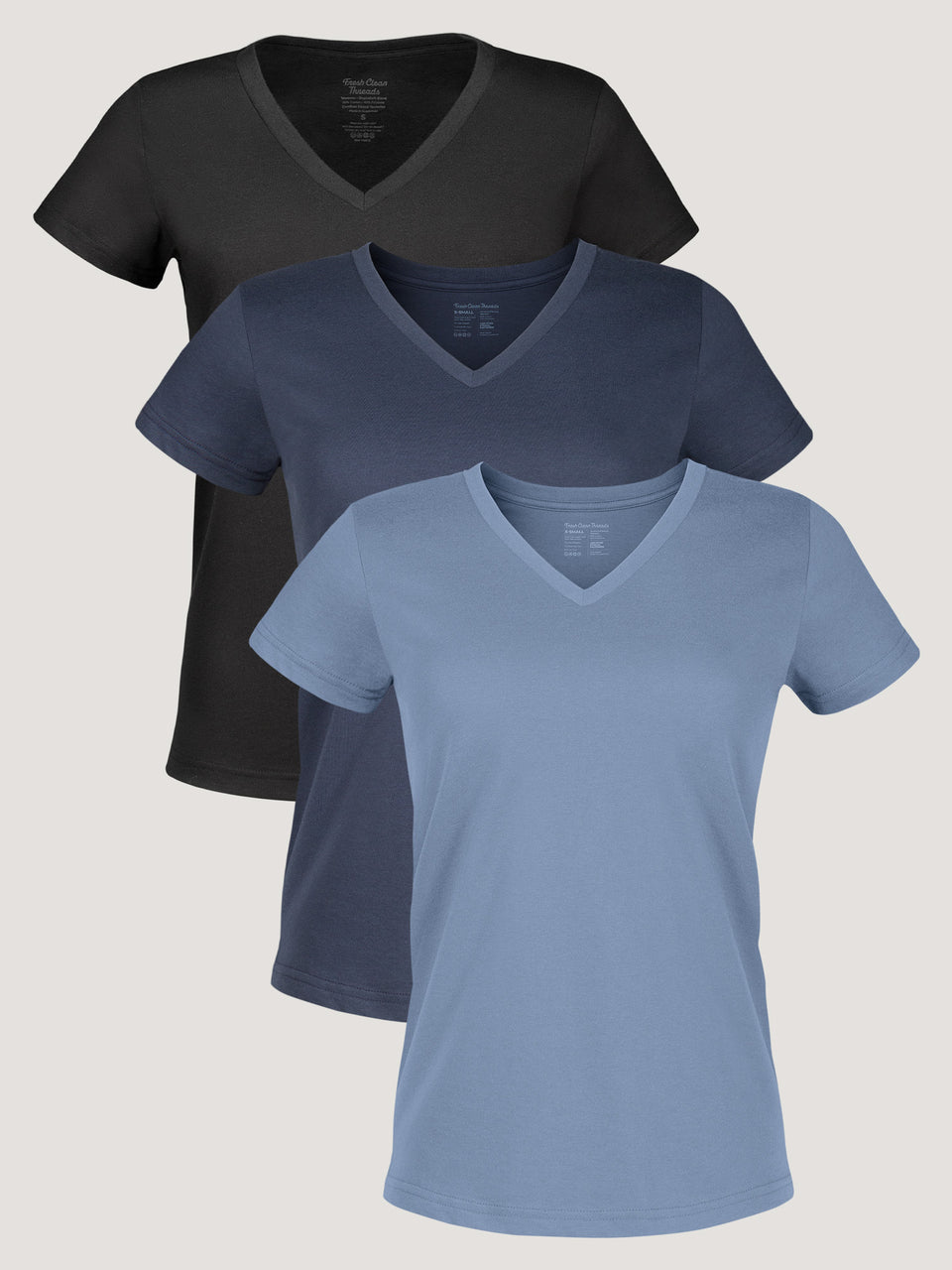 Women's V-Neck Earth Tones 3-Pack | Fresh Clean Threads