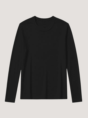 Women's Black Long Sleeve Crew