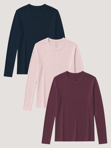 Women's Midnight Long Sleeve Crew 3-Pack