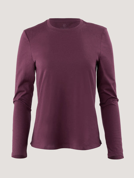Women's Merlot Long Sleeve Crew