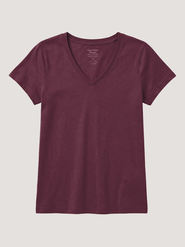 Merlot Everyday V-Neck Tee