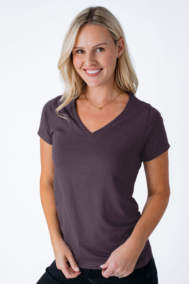 Nordic Purple Women's V-Neck | Fresh Clean Threads