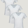 Women’s All White V-Neck 3-Pack Tees | Subscription Packs at Fresh Clean Threads