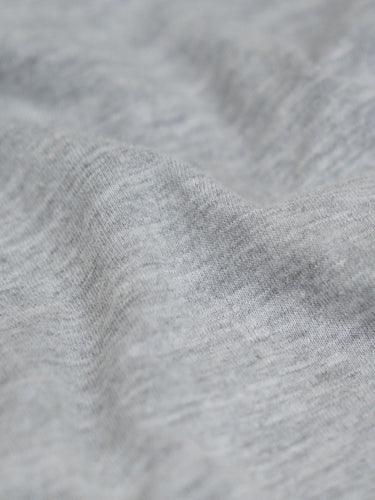 Ditch the scratchy tees w/ our proprietary StratuSoft fabric # Heather Grey StratuSoft Fabric | Fresh Clean Threads
