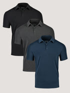 Foundation Men's Performance Polo 3-pack Shirts| Fresh Clean Threads