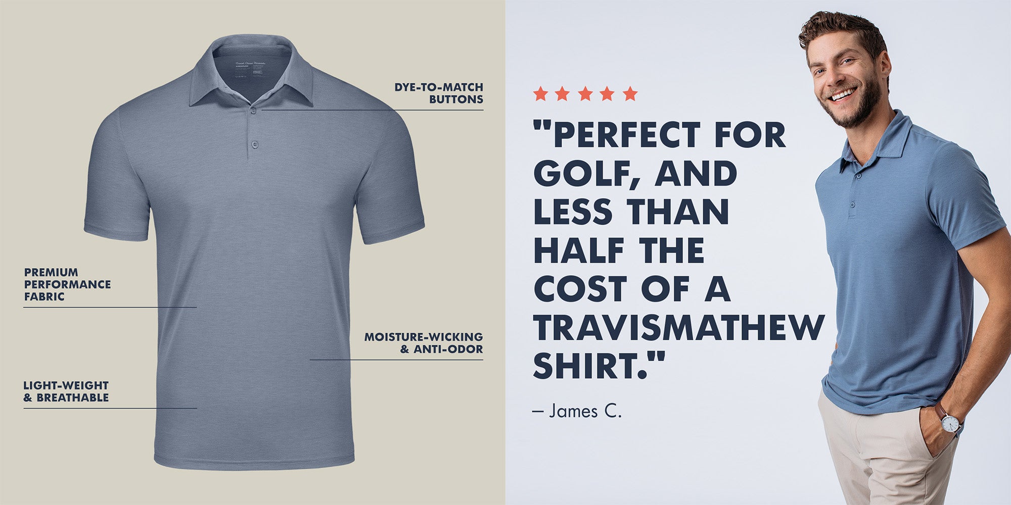 Shop FCT's 5-Star Performance Polos
