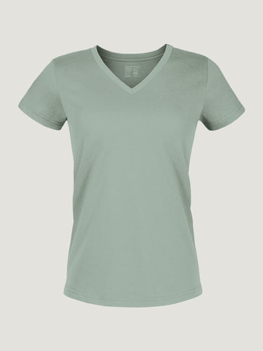 Women's Vintage Green V-Neck | Fresh Clean Threads
