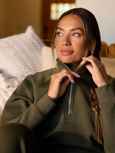 Women's Army Half Zip