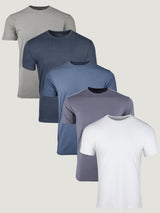Cool Colors 5-Pack Mens Crew Necks | Fresh Clean Threads