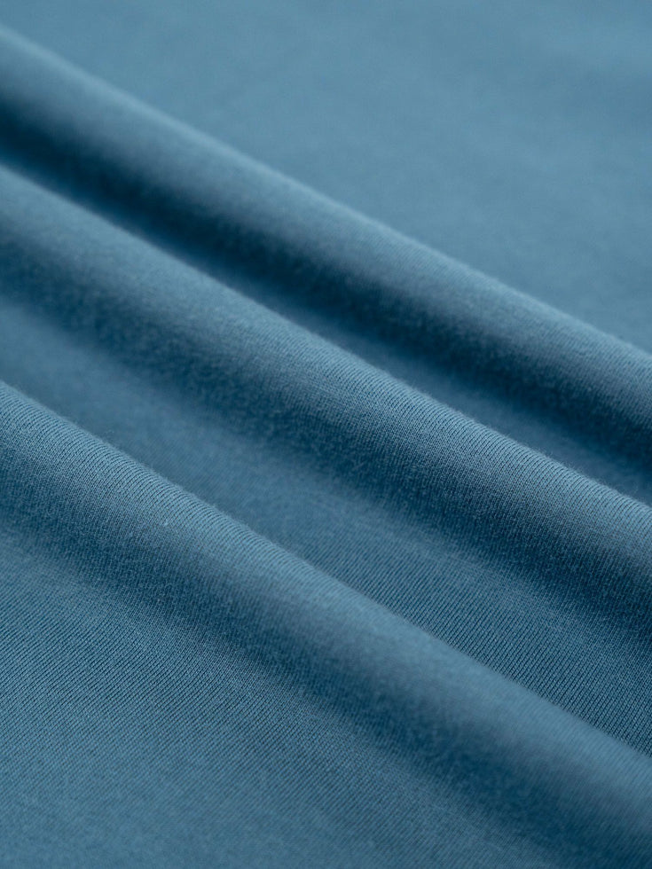 Ocean Blue Crew Neck Fabric Swatch | Fresh Clean Threads