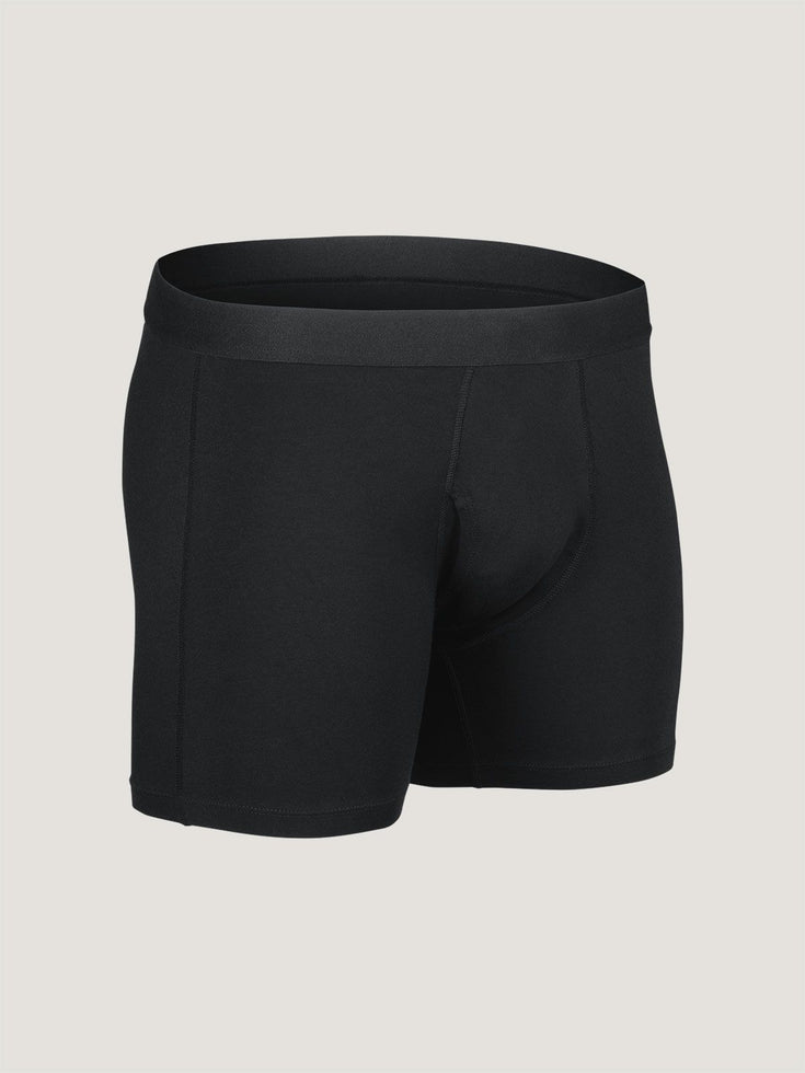 Black Boxer Briefs 3-Pack Ghost Mannequin Side Profile | Fresh Clean Threads