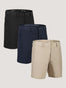 Best Sellers Everyday Short 3-Pack | Black, Navy, Khaki Shorts | Fresh Clean Threads
