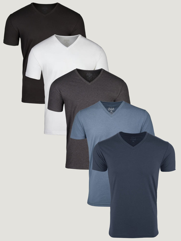 Best Seller's V-Neck 5-Pack Ghost Mannequin | Fresh Clean Threads